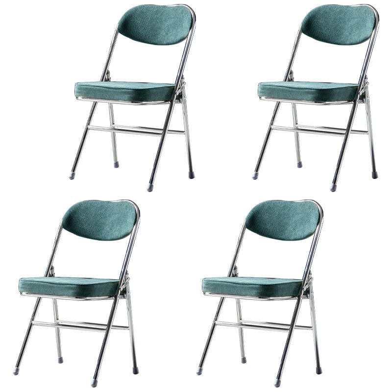 Sillas de comedor estilo Glam, sillas laterales sin brazos de cocina con patas de metal