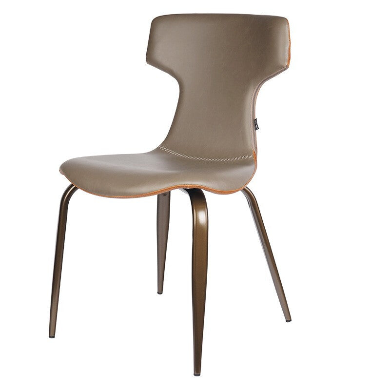 Chaise de salle à manger simple tapissée par métal de Wingback de chaise latérale à la maison de style moderne