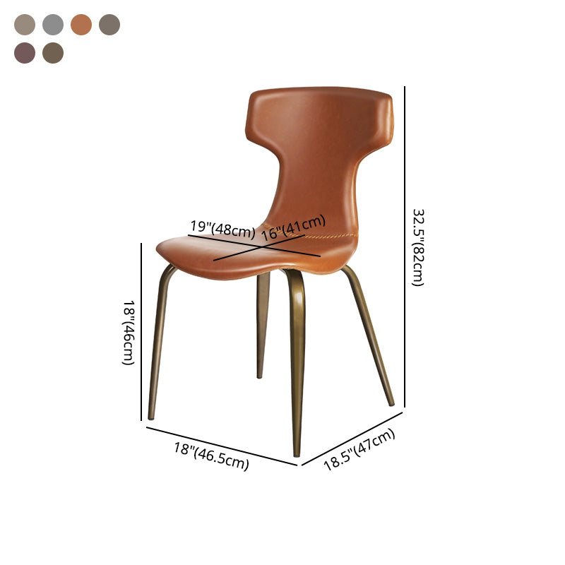 Chaise de salle à manger simple tapissée par métal de Wingback de chaise latérale à la maison de style moderne