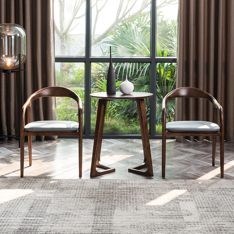 Sillas de madera de fresno de estilo tradicional, juego de sillones con respaldo abierto para comedor