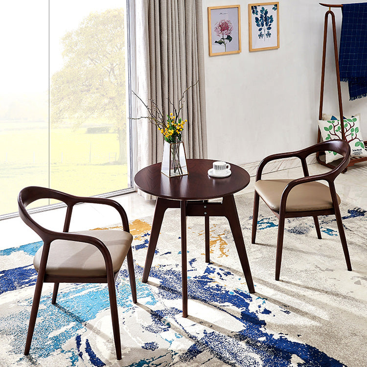 Sillas de madera de fresno de estilo tradicional, juego de sillones con respaldo abierto para comedor