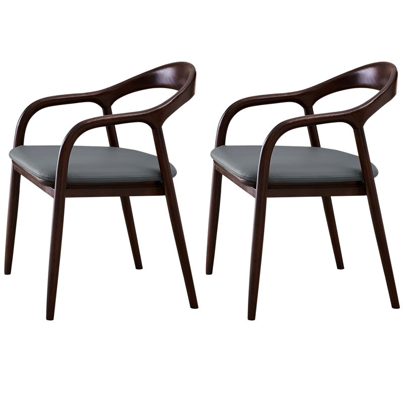 Sillas de madera de fresno de estilo tradicional, juego de sillones con respaldo abierto para comedor