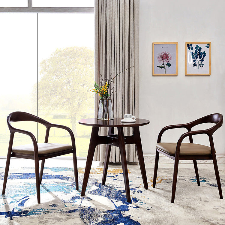 Sillas de madera de fresno de estilo tradicional, juego de sillones con respaldo abierto para comedor