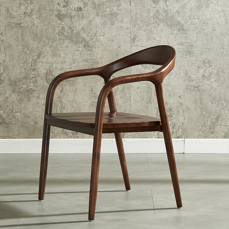 Sillas de madera de fresno de estilo tradicional, juego de sillones con respaldo abierto para comedor