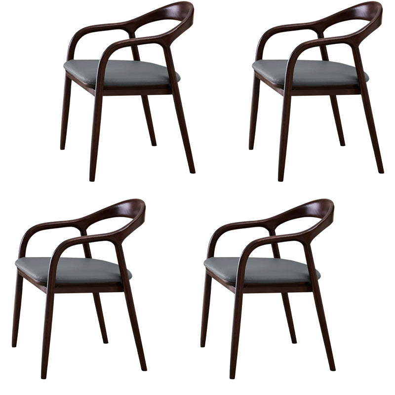 Sillas de madera de fresno de estilo tradicional, juego de sillones con respaldo abierto para comedor