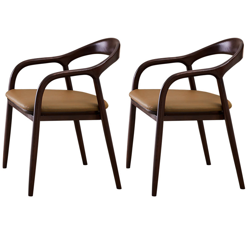 Sillas de madera de fresno de estilo tradicional, juego de sillones con respaldo abierto para comedor