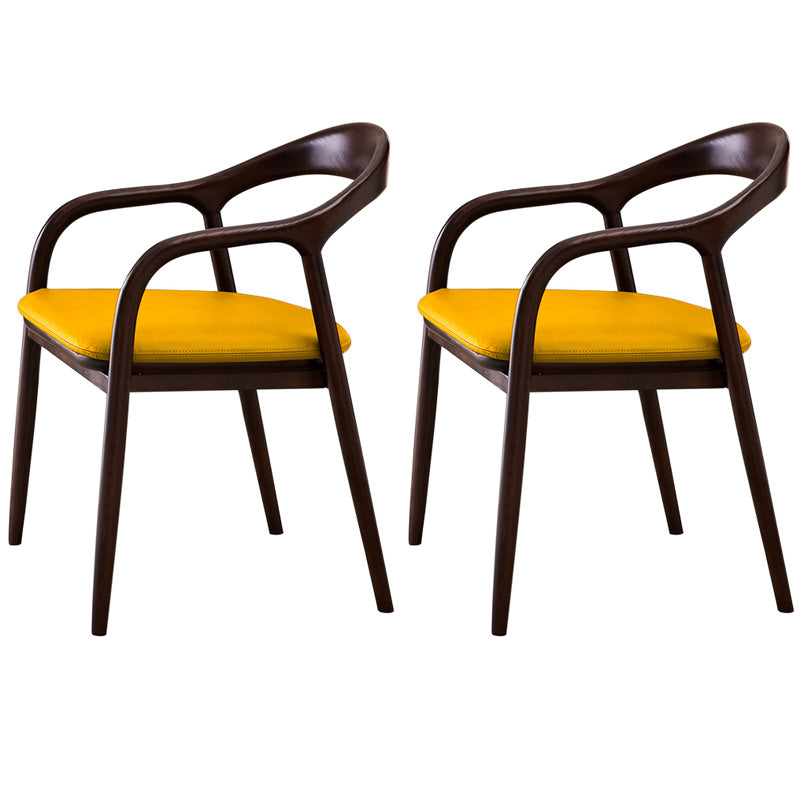 Sillas de madera de fresno de estilo tradicional, juego de sillones con respaldo abierto para comedor