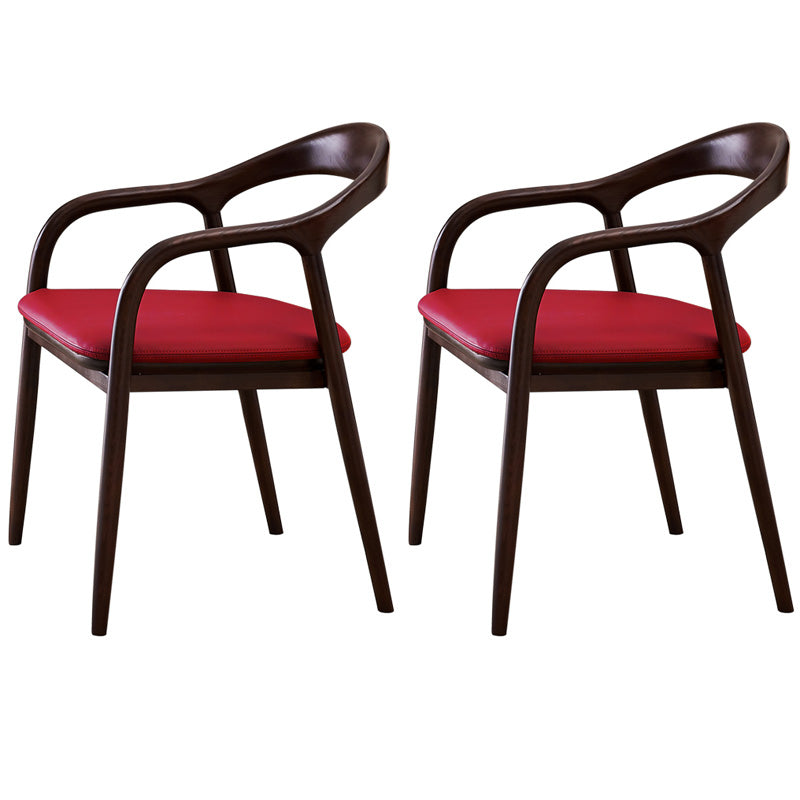 Sillas de madera de fresno de estilo tradicional, juego de sillones con respaldo abierto para comedor