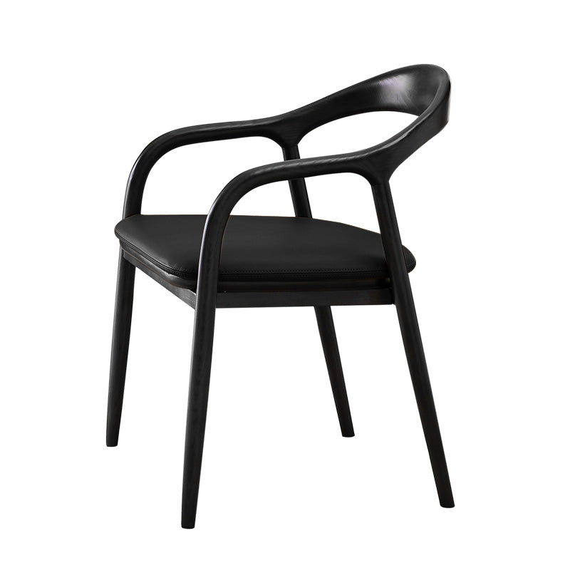 Ensemble de fauteuils à dossier ouvert de salle à manger de chaises en bois de frêne de style traditionnel
