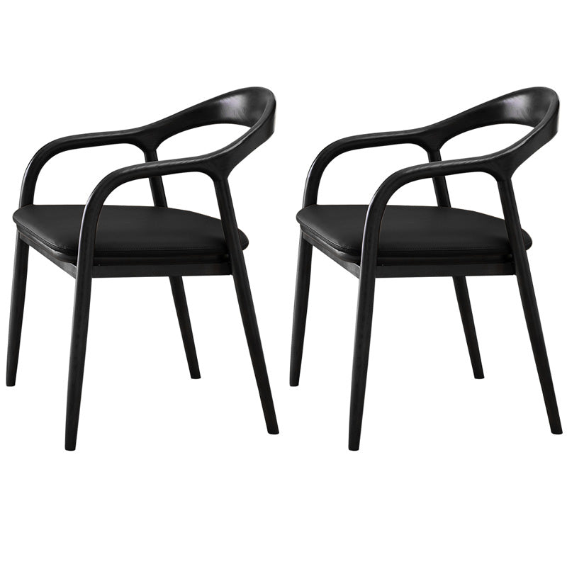 Sillas de madera de fresno de estilo tradicional, juego de sillones con respaldo abierto para comedor