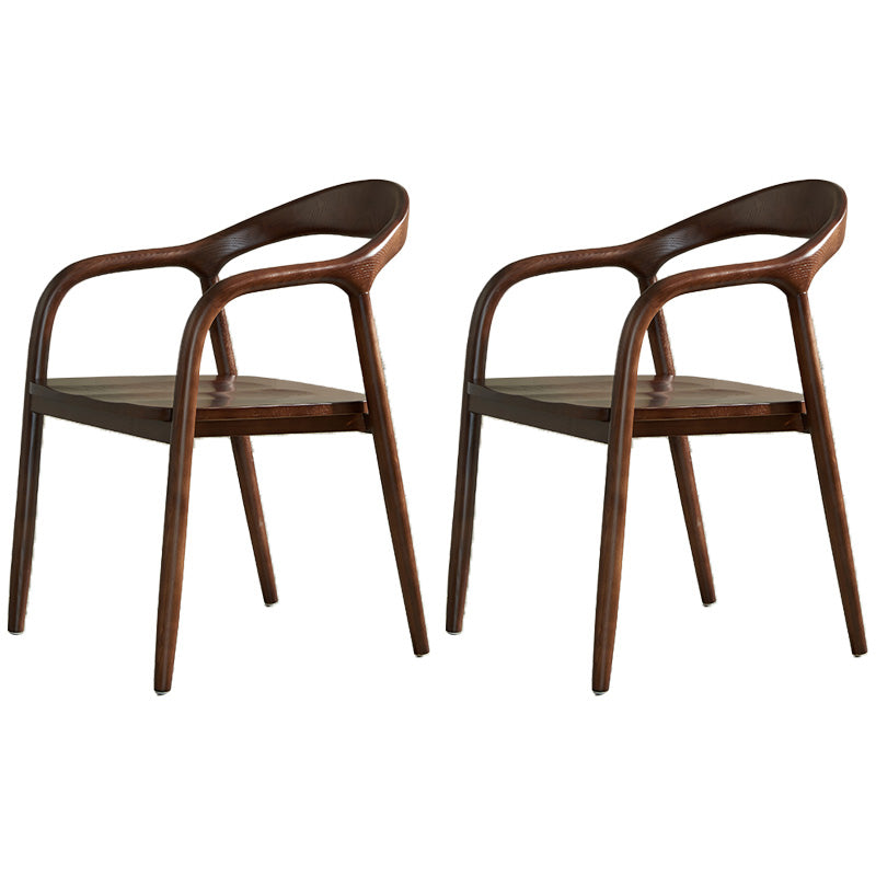 Sillas de madera de fresno de estilo tradicional, juego de sillones con respaldo abierto para comedor