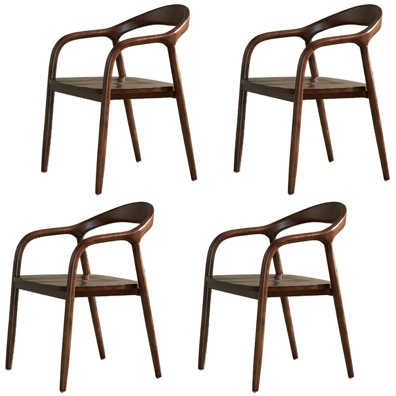 Sillas de madera de fresno de estilo tradicional, juego de sillones con respaldo abierto para comedor