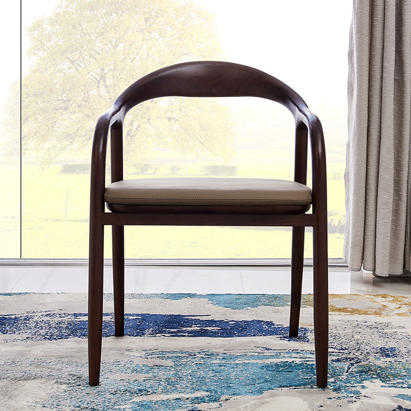 Ensemble de fauteuils à dossier ouvert de salle à manger de chaises en bois de frêne de style traditionnel