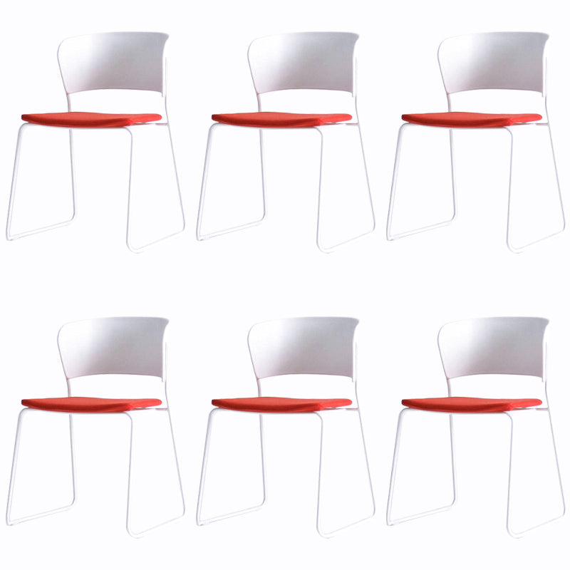 Matte Finish Industrial Dining Side Chair Open Back Plastic Dining Chair