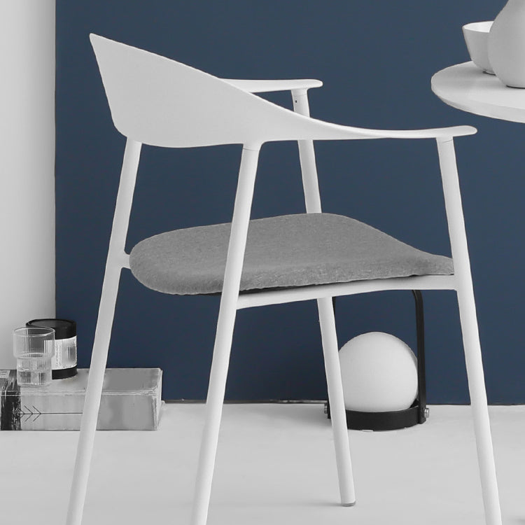 Finishale mate Scandinave Dining Arm Chaise Plastique Plastique Open Doss Dining Chaise