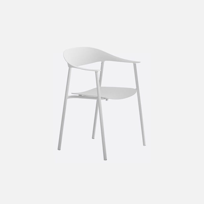 Finishale mate Scandinave Dining Arm Chaise Plastique Plastique Open Doss Dining Chaise