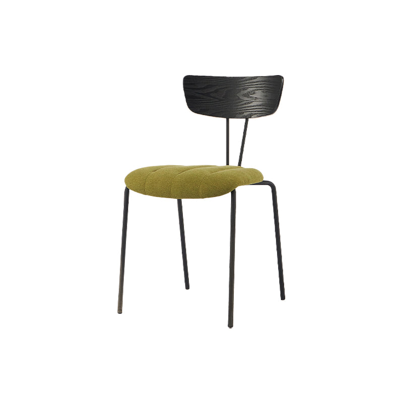 Chaise de salle à manger de style industriel, chaises latérales de cuisine sans accoudoirs avec pieds en métal