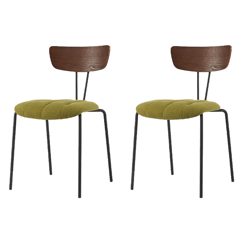 Chaise de salle à manger de style industriel, chaises latérales de cuisine sans accoudoirs avec pieds en métal