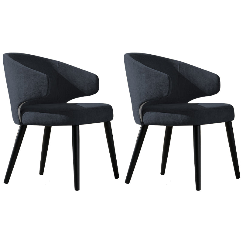 Fauteuils de salle à manger contemporains en bois, chaise d'appoint à oreilles pour usage domestique (Ensemble de 2)