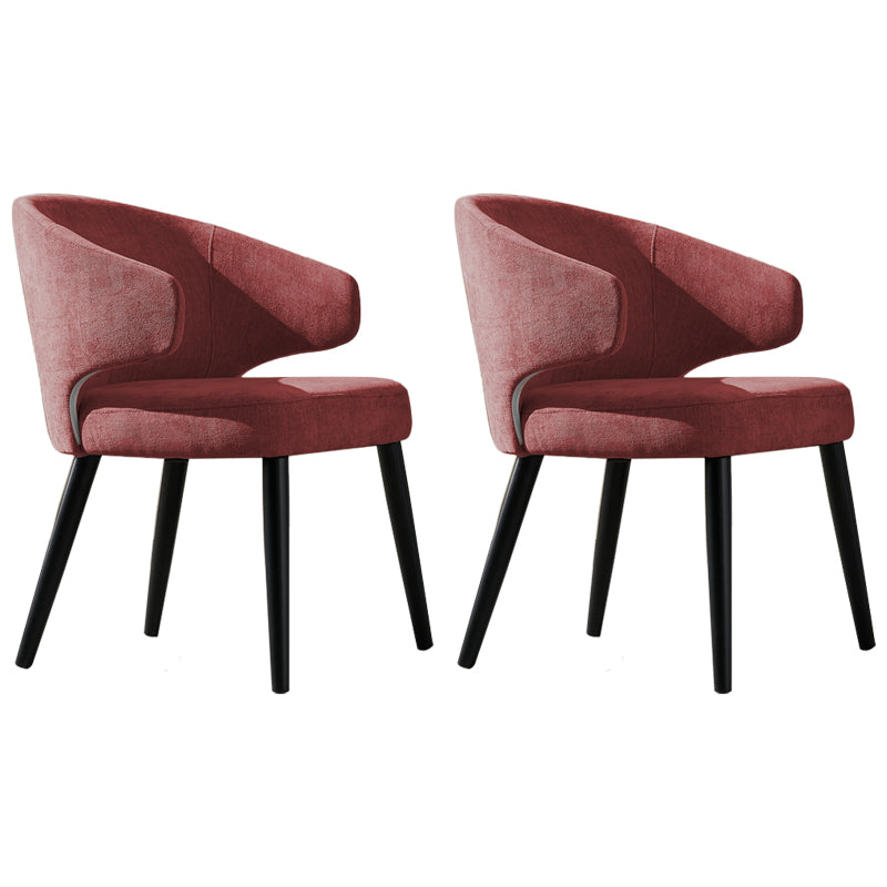 Fauteuils de salle à manger contemporains en bois, chaise d'appoint à oreilles pour usage domestique (Ensemble de 2)