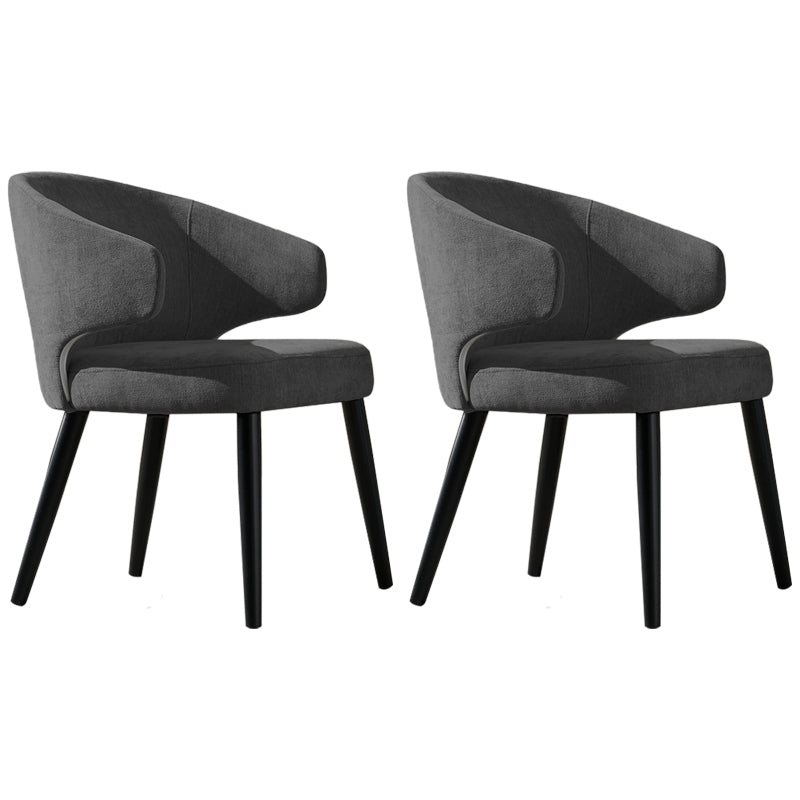 Fauteuils de salle à manger contemporains en bois, chaise d'appoint à oreilles pour usage domestique (Ensemble de 2)