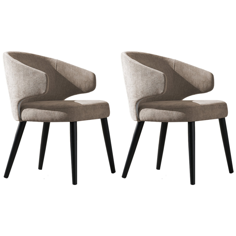 Fauteuils de salle à manger contemporains en bois, chaise d'appoint à oreilles pour usage domestique (Ensemble de 2)