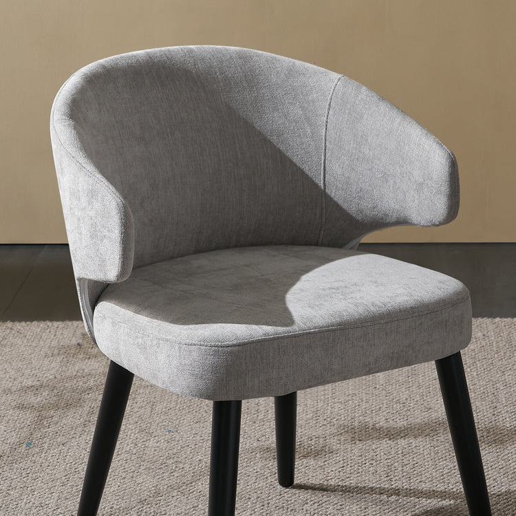 Fauteuils de salle à manger contemporains en bois, chaise d'appoint à oreilles pour usage domestique (Ensemble de 2)