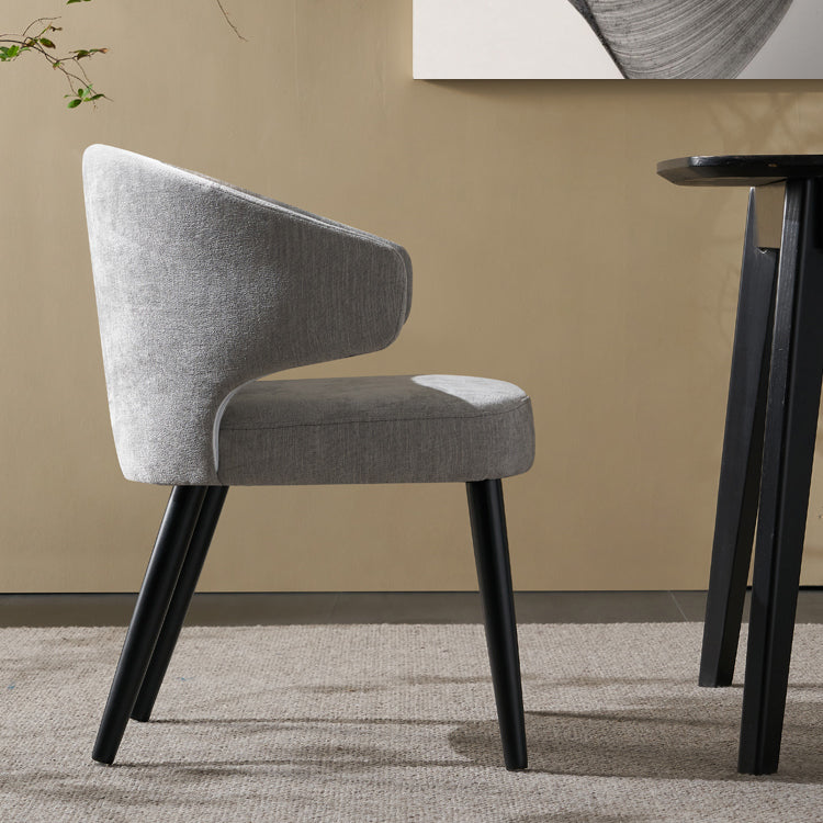 Fauteuils de salle à manger contemporains en bois, chaise d'appoint à oreilles pour usage domestique (Ensemble de 2)