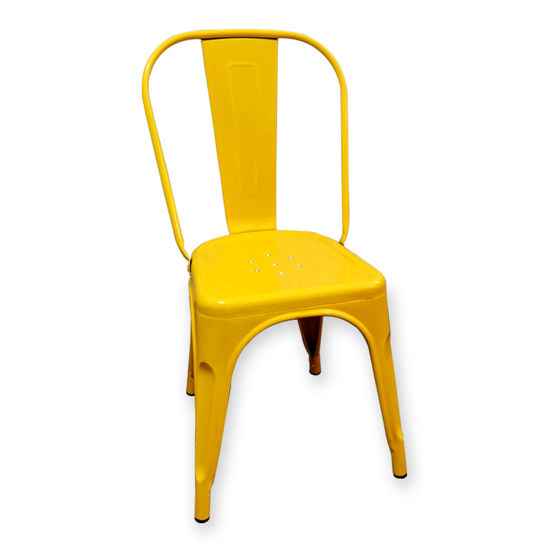 Industrial Style Kitchen Dining Chairs Metal Dining Armless Side Chairs (Set of 4)