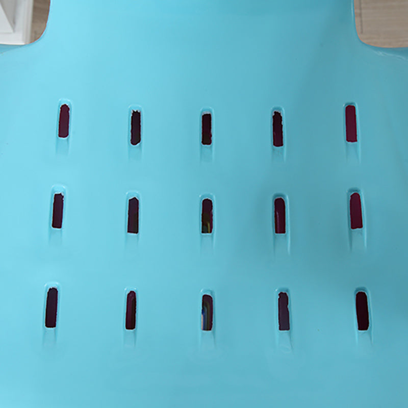 Sillas de comedor apilables de estilo minimalista, respaldo de listón de plástico, silla lateral para el hogar
