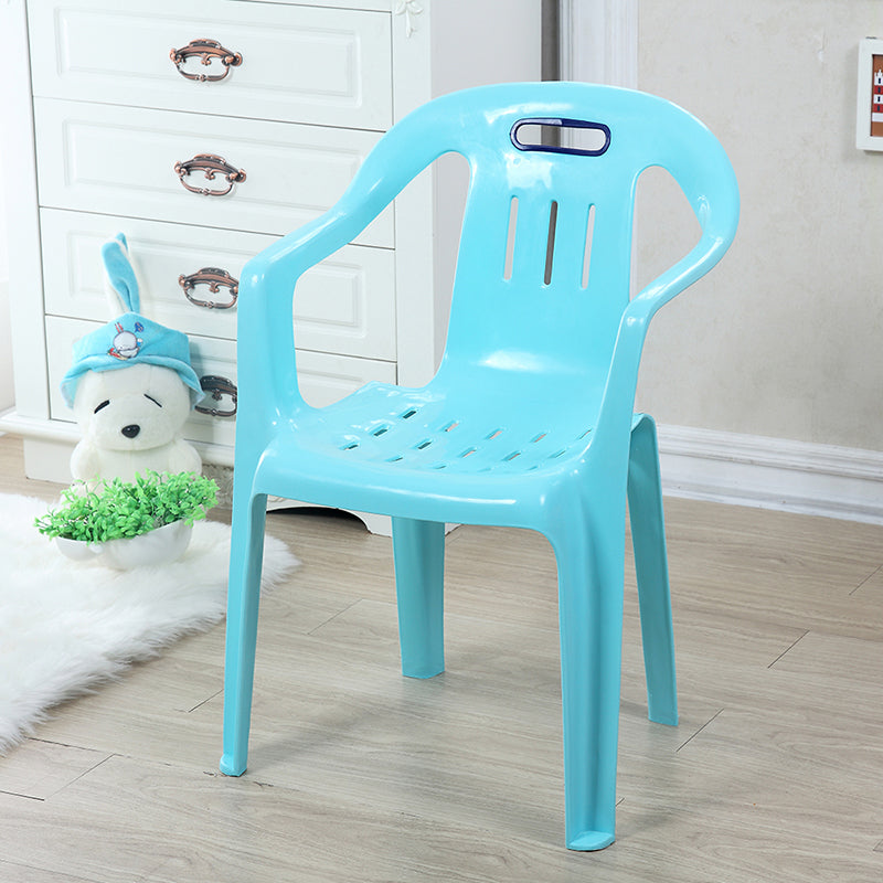 Fauteuils de salle à manger empilables de Style minimaliste, chaise latérale de salle à manger à dossier à lattes en plastique pour la maison