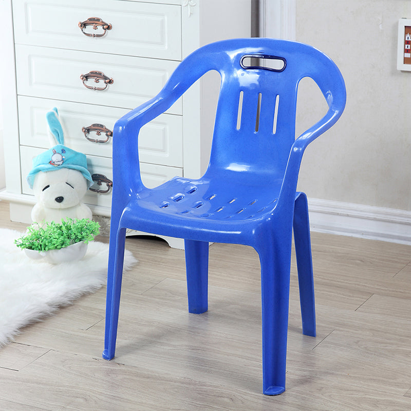 Fauteuils de salle à manger empilables de Style minimaliste, chaise latérale de salle à manger à dossier à lattes en plastique pour la maison