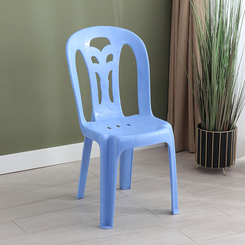 Chaises de salle à manger empilables modernes sans bras, chaise latérale de salle à manger en plastique pour usage domestique