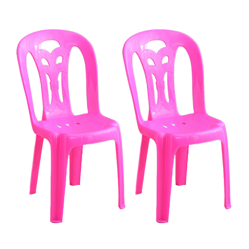 El apilamiento moderno que cena el plástico de las sillas sin brazos que cena la silla lateral para el uso en el hogar