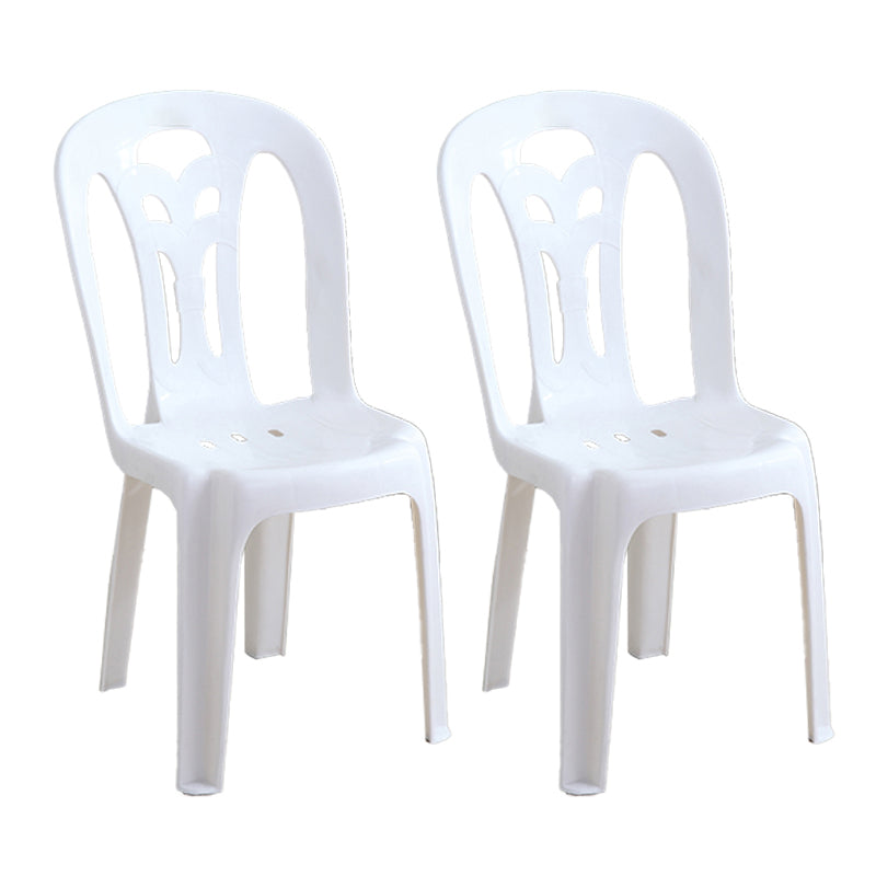 El apilamiento moderno que cena el plástico de las sillas sin brazos que cena la silla lateral para el uso en el hogar