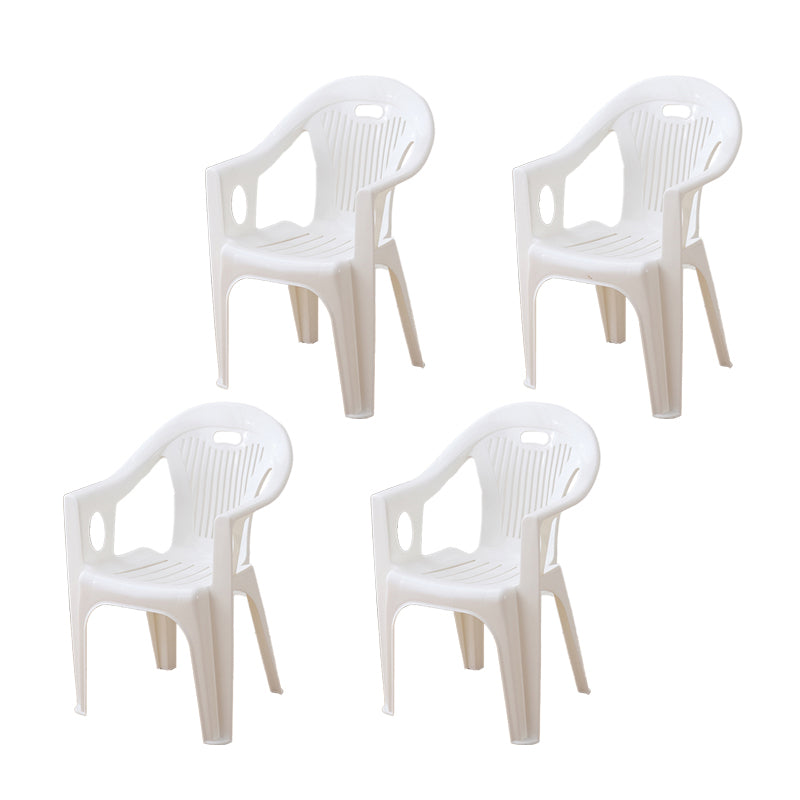 Respaldo apilable contemporáneo del listón que cena el plástico de las sillas del brazo que cena la silla lateral para el uso en el hogar