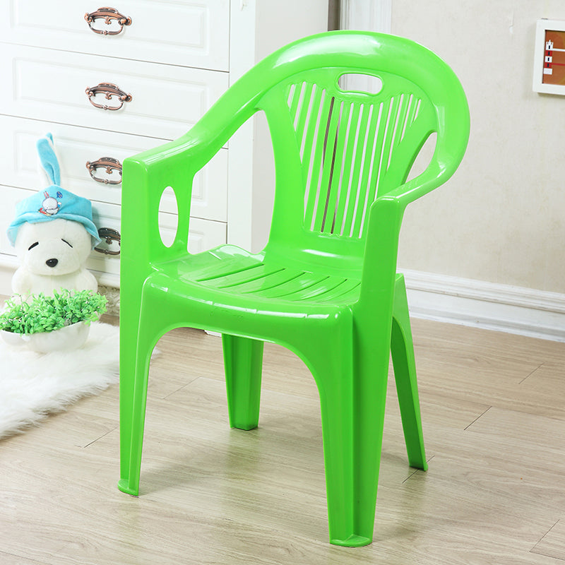 Chaises de salle à manger à dossier à lattes empilables contemporaines, chaise latérale de salle à manger en plastique pour usage domestique