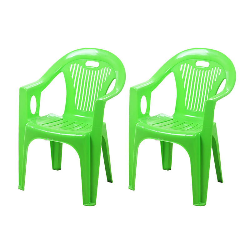 Respaldo apilable contemporáneo del listón que cena el plástico de las sillas del brazo que cena la silla lateral para el uso en el hogar