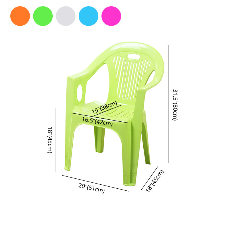 Respaldo apilable contemporáneo del listón que cena el plástico de las sillas del brazo que cena la silla lateral para el uso en el hogar