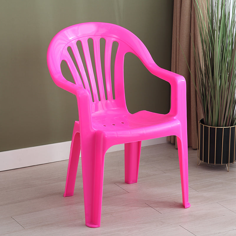 Chaise à dossier à lattes de Style minimaliste, chaises latérales de salle à manger empilables en plastique pour la maison