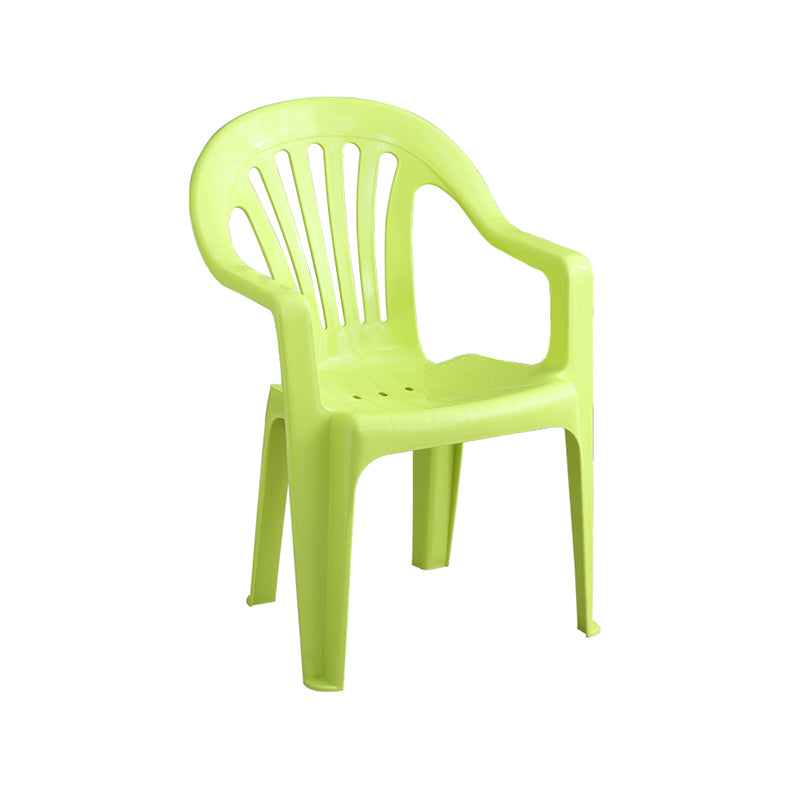 Silla con respaldo de listones de estilo minimalista, sillas laterales de comedor apilables de plástico para el hogar