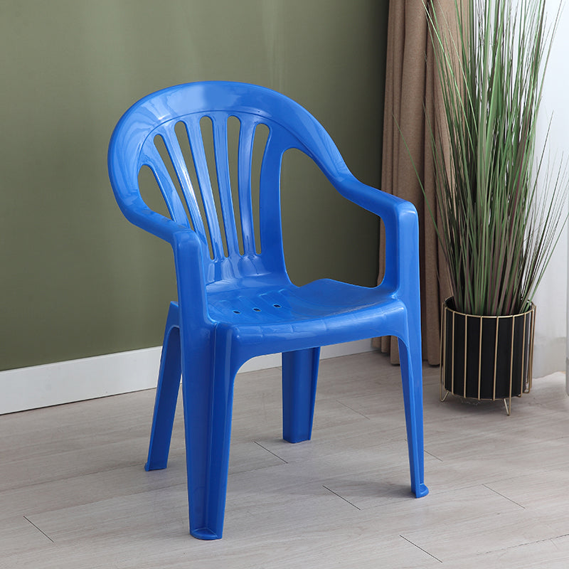 Chaise à dossier à lattes de Style minimaliste, chaises latérales de salle à manger empilables en plastique pour la maison