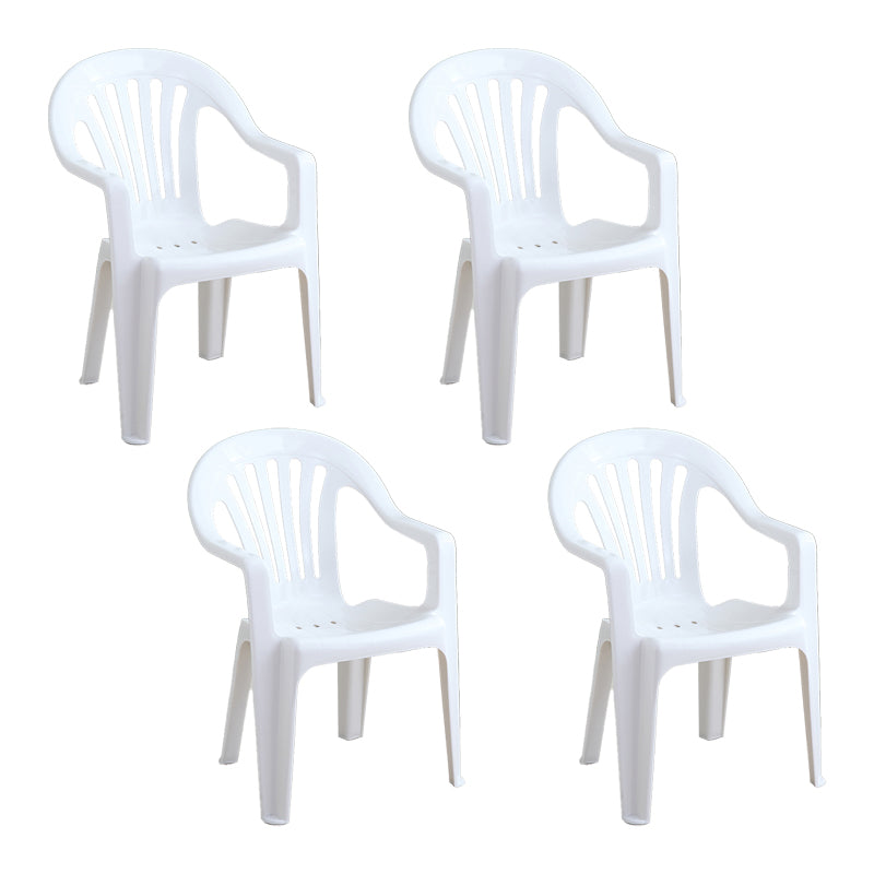 Silla con respaldo de listones de estilo minimalista, sillas laterales de comedor apilables de plástico para el hogar