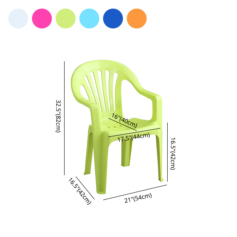 Silla con respaldo de listones de estilo minimalista, sillas laterales de comedor apilables de plástico para el hogar