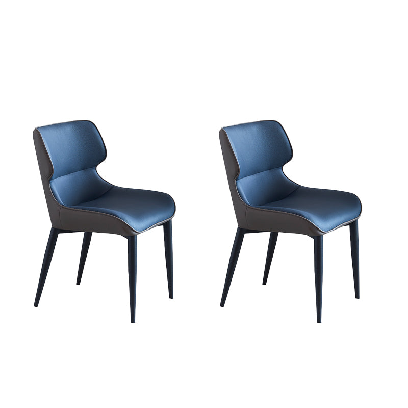Chaise de salle à manger rembourrée en métal avec accoudoirs industriels d'intérieur (Ensemble de 2)