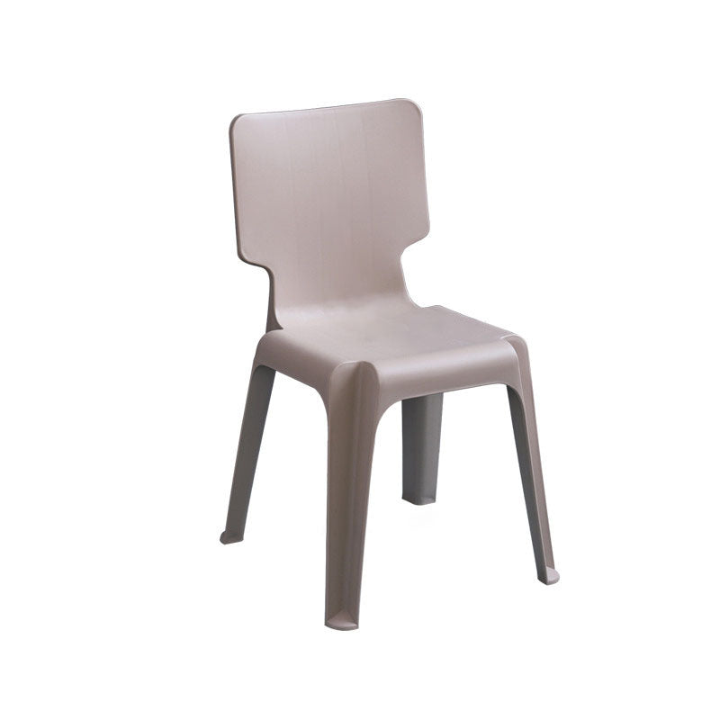 Chaises latérales de salle à manger en plastique contemporaines, chaise empilable sans bras à dossier solide
