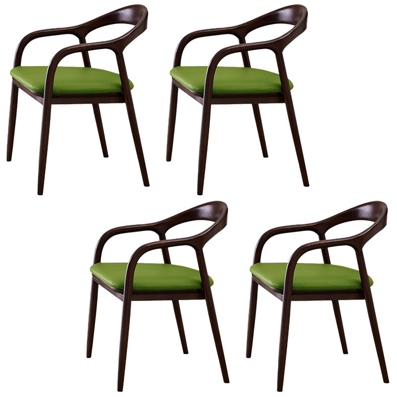 Sillas tradicionales de madera maciza de fresno, juego de sillas de comedor con brazo trasero abierto