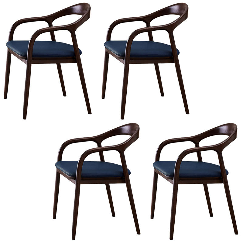 Sillas tradicionales de madera maciza de fresno, juego de sillas de comedor con brazo trasero abierto