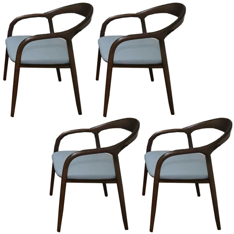 Sillas tradicionales de madera maciza de fresno, juego de sillas de comedor con brazo trasero abierto