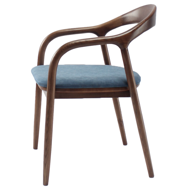 Chaise traditionnelle en bois à dossier massif, ensemble de chaises de cuisine et de salle à manger à dossier ouvert